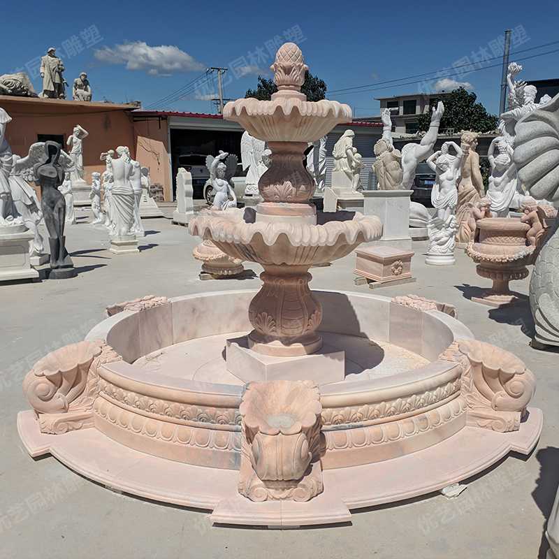 石雕噴泉,雙層景觀噴泉 石雕噴泉,雙層景觀噴泉