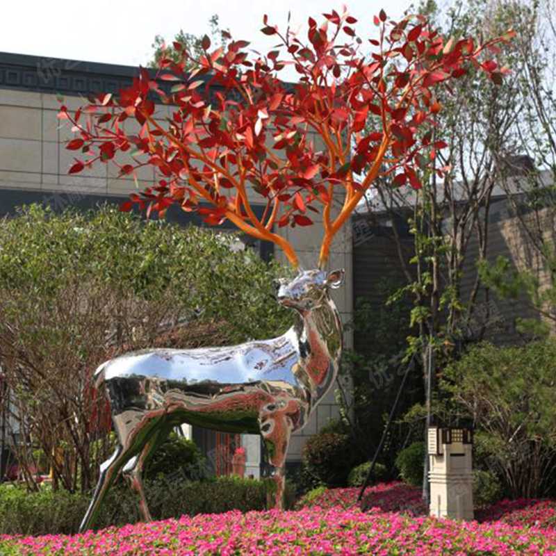 不銹鋼鹿,不銹鋼雕塑,不銹鋼鹿定制